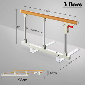 Side Rails For Bed Folding Aluminium alloy Guardrail Bed Safety Bed Rail Bed Guard Rail For Adult Elderly Patient 3/4/5 Bars
