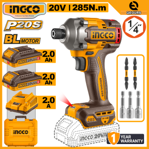 INGCO 20V 285NM CORDLESS IMPACT DRIVER | BRUSHLESS MOTOR | CIRLI2028