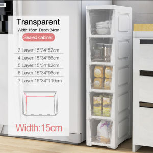 Slim Plastic Drawer kitchen Cabinet Storage Cabinet Storage Organizer Rack Rak Letak Barang Dapur kabinet dapur 收纳置物柜