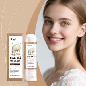 Anti-Fine Line Goat Milk Peel-Off Mask Improves Dullness Brightens Skin Hydrates Gently Cleanses Leaves Facial Skin Soft Smooth