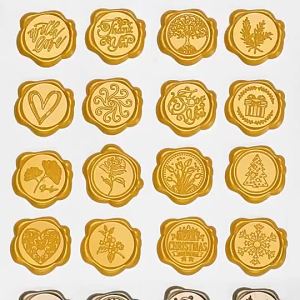 PL M & K ▏10pcs Small Size Fire Paint Wax Label Sticker Seal Sticker Scrapbook Handbook DIY Material Retro Sealing Wax Sticker