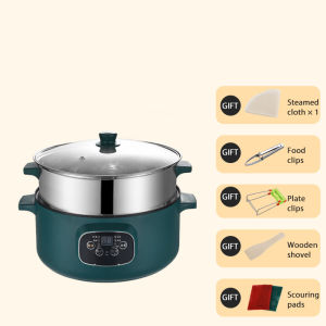 [Local delivery] 304 Stainless Steel Steamer Pot Electric Household Large Capacity Multi-functional Pot Multi-layer 28cm Electric Food Steamer 6 Smart Menu Electric Cooking Pot