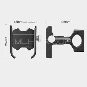 Giá kẹp đỡ điện thoại cho xe đạp địa hình leo núi xe đạp thể thao hợp kim nhôm cao cấp chống rung chống cướp giật điều chỉnh xoay ngang dọc 360 độ MLH