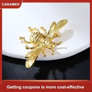【CANAMEK 】 Retro Alloy Bee Brooch Pins For Women Clothes Collar Coat Party Jewelry Accessories