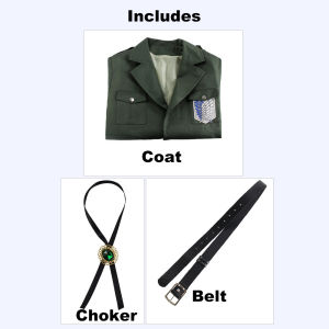 Anime Attack on Titan 4 Season Mikasa Ackerman Survey Corps Uniform Set Cosplay Costume