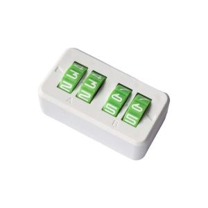 JAYQQ Vòng quay số Công cụ theo dõi điểm số trò chơi trên bàn cờ Màn hình hiển thị 4 chữ số Có thể điều chỉnh linh hoạt Máy đếm số lượng 4 chữ số Nhỏ gọn Thiết kế tự kỷ luật Nút điều chỉnh số có thể điều chỉnh Hoạt động nhóm