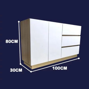 Rarus Ins Style Storage Cabinet Cream Style Sideboard Cabinet Floor‑Standing Storage Cabinet Home Storage Cupboard