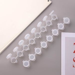 MARBLEX 5Strips 2/3/5ml With Lids Empty Joint Pigment Box 2ml/3ml/5ml Refillable Empty Paint Cup Mini Paint Container for Paintings Art