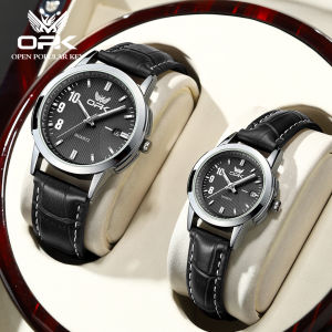 OPK Couple Watch Sale WaterProof Original Branded With Box buy 1 take 1 Leather Strap Quartz Luminous Watch For Couple