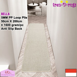 Tren-D-rugs Keset kaki polos panjang lorong dapur alas lantai anti slip 50 cm x 200 cm - NMs