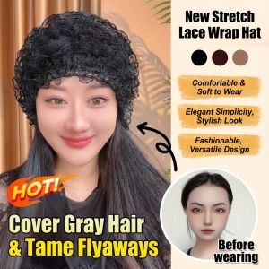 New Beauty Veil Elastic Lace Turban for Covering Gray Hair and Taming Flyaways