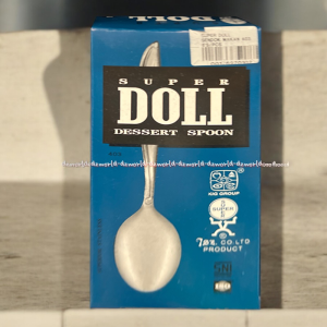 Super Doll Dessert Spoon Sendok Makan Besar Tangkai Besi Stainless Steel Kuat Anti Karat Superdoll