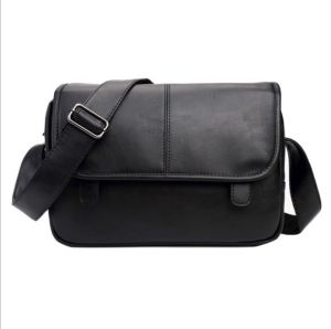 Yimo Retro Mens Single Shoulder Bag High Quality Leather Sling Shoulder Bag for Men Boys Casual High Capacity Student Crossbody Messenger Bags Business Fashion Work Outdoor Handbag