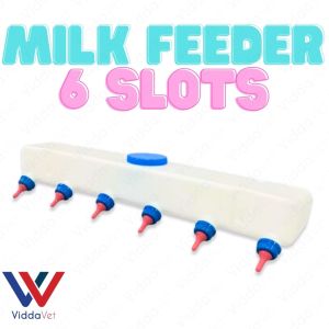 6 Slots Animal Milk Feeder - Ideal for Piglets Goats Lambs milk drinker