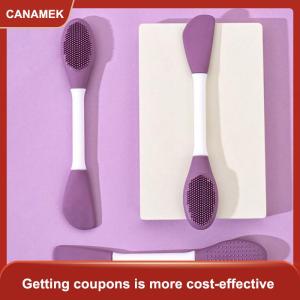 【CANAMEK】 Đôi Đầu Silicone mặt nạ trên khuôn mặt bàn chải massage mặt làm sạch bàn chải tự làm bùn phim scraper chăm sóc da mặt công cụ dropshiping