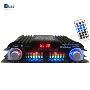 Ueblock✈ 1600W Peak Power Home Car Power Amplifier FM Radio USB Bluetooth-Compatible Mini HIFI Digital Stereo Amp Remote Control