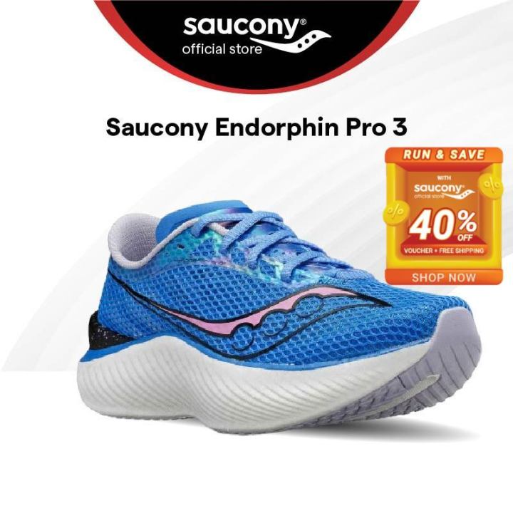 Saucony Endorphin Pro Road Running Race Shoes Womens BLUELIGHT