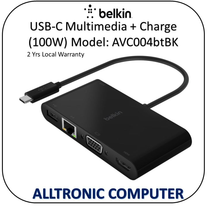 Belkin USB-C Multimedia Charge 100W Model: AVC004btBK