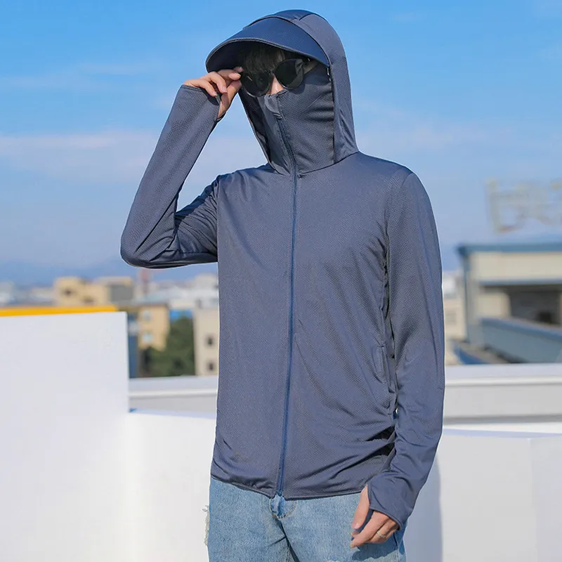 UPF 50 Men's UV Sun Protection Long Sleeve Hooded Fishing Shirts Outdoor  Sun Skin Protection T-Shirt Hoodies Tops Tees Tunic Sun Jacket Protection  For Men