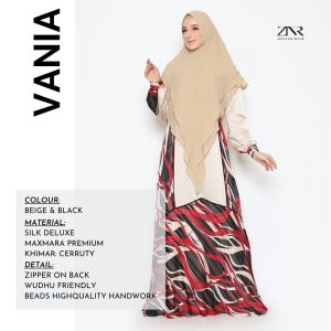 Gamis Syari Lebaran Terbaru Kekinian Casual Elegan Premium Wanita | Vania Series by ZNR Muslimah