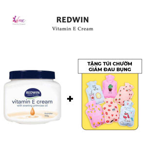 [MUA 1 TẶNG 1] Dưỡng thể Redwin Vitamin E Cream With Evening Primrose Oil 300 gam + Tặng 1 túi chườm giảm đau bụng