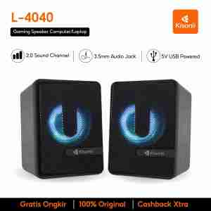 KISONLI Gaming Speaker Laptop/Komputer L4040 With LED Colorfull Lights
