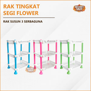 RAK TINGKAT 3 SUSUN - Rak Mini / Rak Bumbu / Rak Kosmetik /Rak Plastik