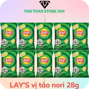 Bánh snack khoai tây LAYS vị tảo biển nori gói 28g
