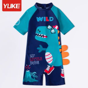 Bộ Đồ Bơi Trẻ Em Cộc Tay YLIKE Đồ Bơi Cho Bé Trai Bộ Bơi Khủng Long Đồ Bơi Liền Cho Bé