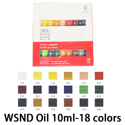 Winsor & Newton Bộ màu vẽ dầu 12/18/24 Màu sắc tranh nghệ thuật sắc tố sinh động màu sắc phong phú che phủ rộng độ tinh khiết cao lightfast ổn định cho sáng tạo Graffiti