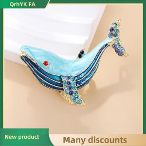 🔔🔔🔔QA Lovely Animal Whale Brooches For Women Coat Party Jewelry Accessries Gifts
