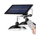 Bayar COD Lampu Taman Tenaga Surya Gantung LED Solar Lamp Outdoor Indoor 2 Lampu Cool White Super Terang Putih dicas With Remote. 