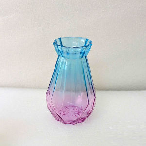 Bình hoa thủy tinh màu đường kính 9.5cm (cổ bình 3.7cm) cao 15cm hàng xuất thị trường Nhật. H357