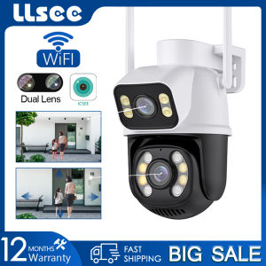 LLSEE icsee 5X zoom 4K 8MP IP security camera wifi wireless outdoor cctv camera two-way call AI mobile tracking infrared night vision PTZ remote mobile phone control 360 degree rotation