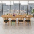 Meja Meeting / Meja Rapat Kantor Oval Minimalis Dengan 8 Kursi. 