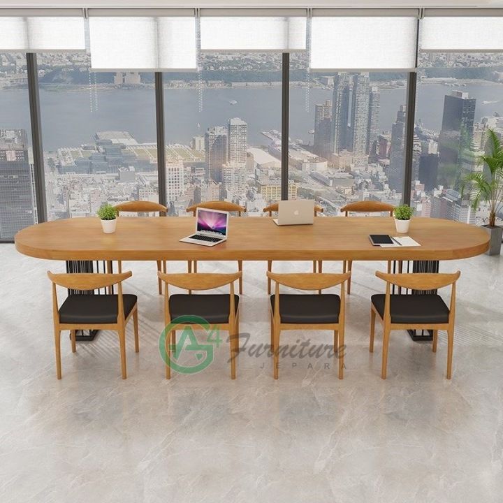 Meja%20Meeting%20/%20Meja%20Rapat%20Kantor%20Oval%20Minimalis%20Dengan%208%20Kursi%20-%20Image%202