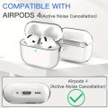 Mới Rõ Ràng Trường Hợp Đối Với 2024 Airpods 4 Với khử tiếng ồn chủ động Chống Vàng Trong Suốt Bìa Với Dây Buộc Cho Apple Airpod 4 Với Bộ Làm Sạch. 