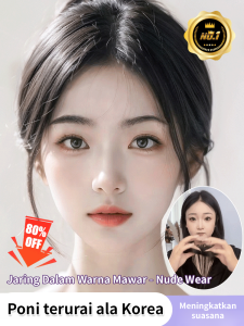 Poni Rambut Palsu 25CM "Rambut Asli" dengan Poni Tebal Rambut Palsu Wanita dengan Poni Rambut Palsu Penutup Rambut Tipis di Puncak Kepala Rambut Palsu Poni Alami untuk Wanita Menambah Volume Rambut