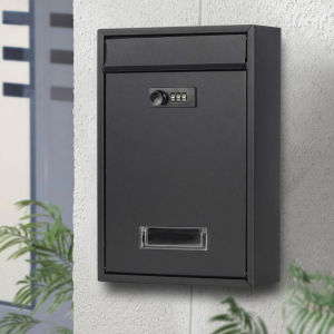 Waterproof Vintage Stainless Steel Lockable Secure Mail Letter Post Box Wall Mount Mailbox Post Box