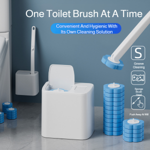 Toilet Brush Cleanliness Convenience Antibacterial Ingredients Multi-function Brush with Base Hygiene