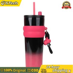 【Free Shipping】 700ml Gradient Color Space Cup 304 Stainless Steel Portable Space Kettle Leak Proof Large Capacity Water Cups for Road Trips Outdoor Adventures