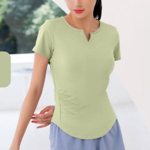 Hens Baju V-Neck Olahraga Wanita Lengan Pendek Kaos Training Sport(BV)