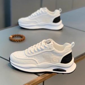 2026 New Summer Mens Ins Trendy White Mesh Footwear Breathable Thick Platform Sole Casual Daily Outdoor Sports Sneakers2026