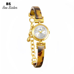 BS Bee Chị Thương Hiệu 1842 Hot Bán Thời Trang Đồng hồ nữ Giản Dị Đồng hồ thạch anh chống nước Phụ Nữ Kim Cương Trang nhã Đồng hồ kim cương giả Pháp Chất Lượng Cao Rùa Shell Hổ Phách Vòng tay Hoài cổ đồng hồ dây xích