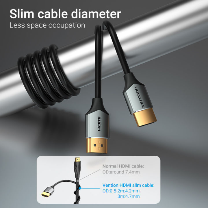 มาทำความรู้จัก machine... Vention สาย hdmi 2.0 ต่อทีวีสาย HDMI Cable สายhdtv Slim HDMI to HDMI 2. ...