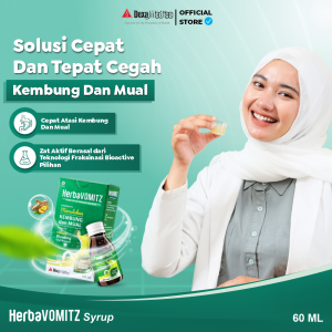 Herbavomitz Sirup 60ml - Solusi untuk Kembung Mual dan Gangguan Lambung - 4 Box