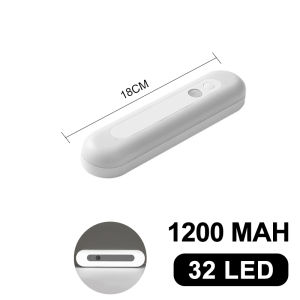 32 56 LED motion sensor night light USB charging brightness adjustment cabinet light human body sensing light kitchen corridor stair lighting night light