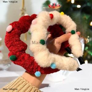 [COD] Man YingLie Cute Plush Elk Head Band Merry Christmas Reindeer Hair Hoop Festival Party Cosplay Hair Accessories Fluffy Dress Up Headwear