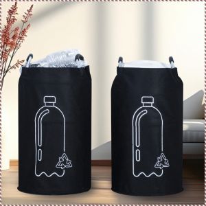 กระเป๋าเก็บของ สีดํา ตะกร้าเสื้อผ้าสกปรก กันน้ำ อิสระ ขวดโค้ก ถังขยะ ของเล่น สถานที่ของลูกชาย