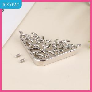 JCSYFAC  Túi kim loại góc bảo vệ với 2 ốc vít Túi xách Clip cạnh rỗng cố định trang trí khóa tự làm phụ kiện phần cứng